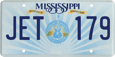 MS license plate JET179