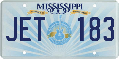 MS license plate JET183