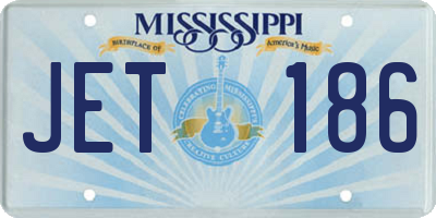 MS license plate JET186