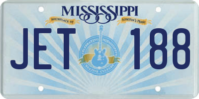 MS license plate JET188