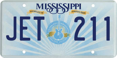 MS license plate JET211