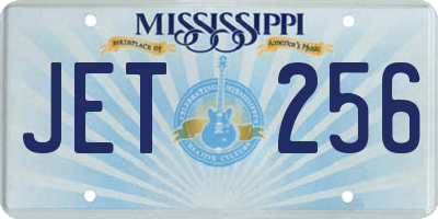 MS license plate JET256