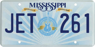 MS license plate JET261