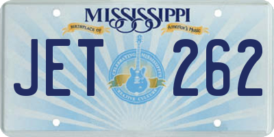 MS license plate JET262