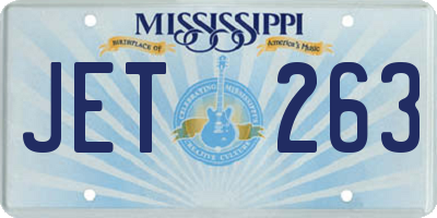MS license plate JET263