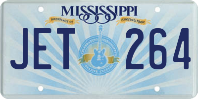 MS license plate JET264