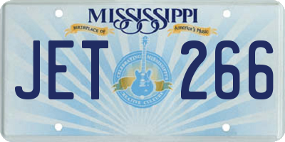 MS license plate JET266