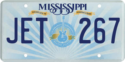 MS license plate JET267