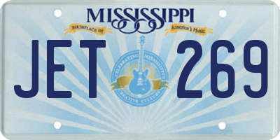 MS license plate JET269