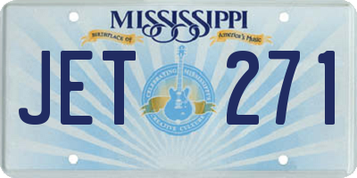 MS license plate JET271
