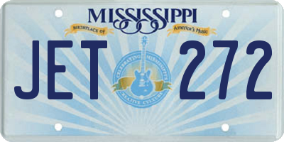 MS license plate JET272