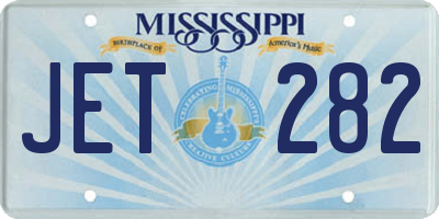 MS license plate JET282