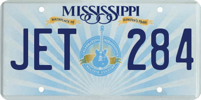 MS license plate JET284