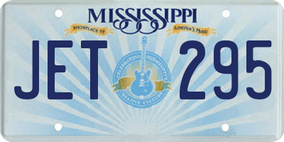 MS license plate JET295