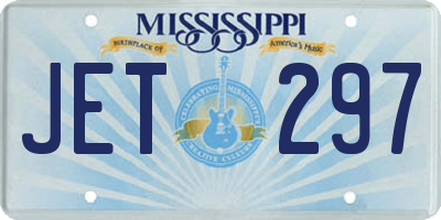 MS license plate JET297