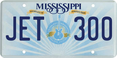 MS license plate JET300