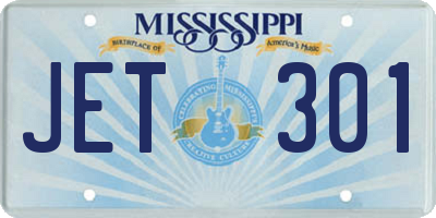 MS license plate JET301