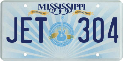 MS license plate JET304