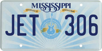 MS license plate JET306