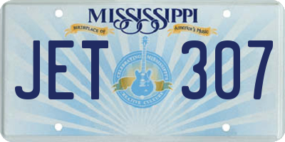 MS license plate JET307