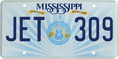 MS license plate JET309