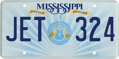MS license plate JET324