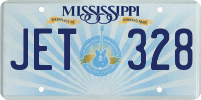 MS license plate JET328