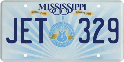 MS license plate JET329