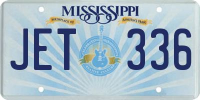MS license plate JET336