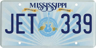 MS license plate JET339