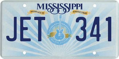 MS license plate JET341