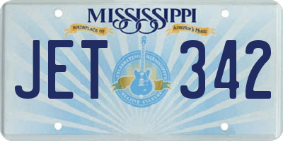 MS license plate JET342