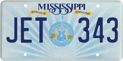 MS license plate JET343