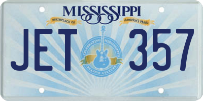 MS license plate JET357