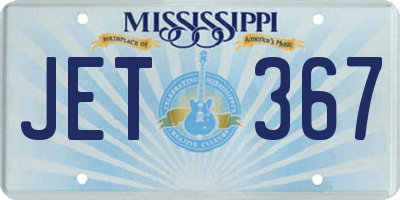 MS license plate JET367