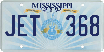MS license plate JET368