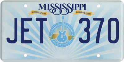 MS license plate JET370