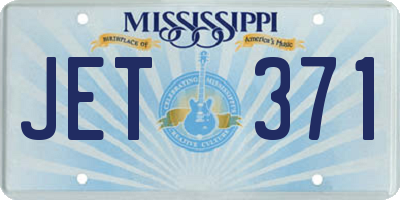 MS license plate JET371