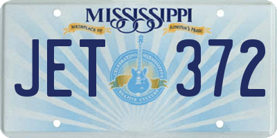 MS license plate JET372