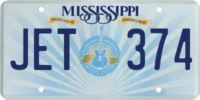 MS license plate JET374