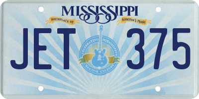 MS license plate JET375