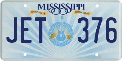 MS license plate JET376