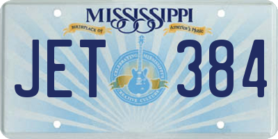 MS license plate JET384