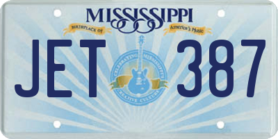 MS license plate JET387