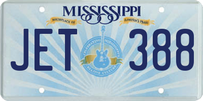 MS license plate JET388