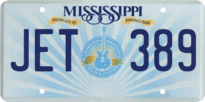 MS license plate JET389