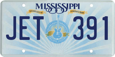 MS license plate JET391
