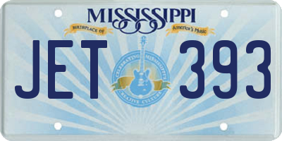 MS license plate JET393