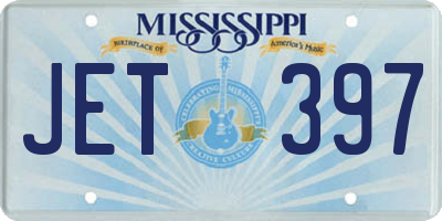 MS license plate JET397