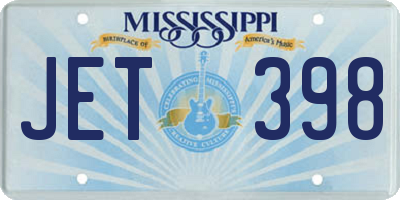 MS license plate JET398